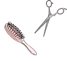 クシとハサミ