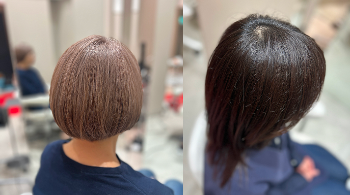 カラー後の施術写真